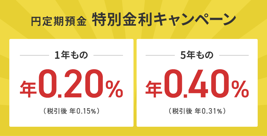 円定期預金 特別金利キャンペーン