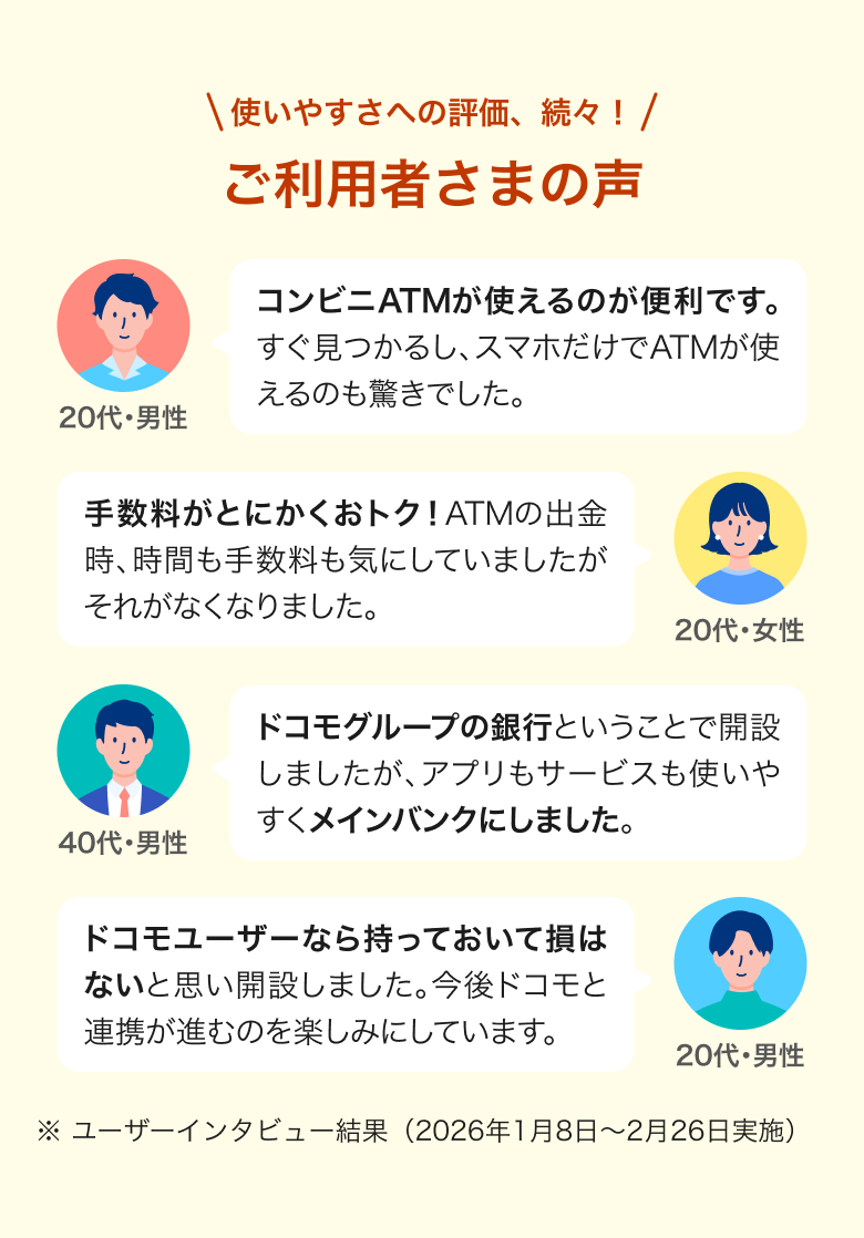 ご利用者さまの声